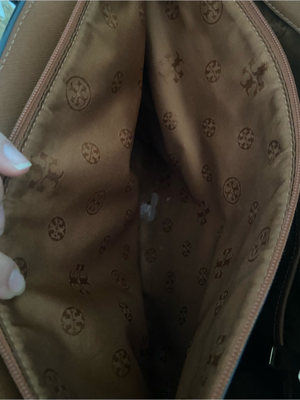Tory Burch Saffiano Leather Small Buckle Tote - Picture 9 of 13